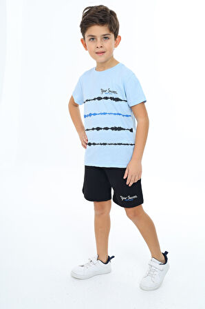 Toontoy Erkek Çocuk Baskılı Şortlu Takım