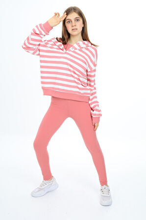 Toontoy Kız Çocuk Üçlü Taytlı Takım