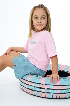 Toontoy Kız Çocuk Baskılı Şortlu Takım