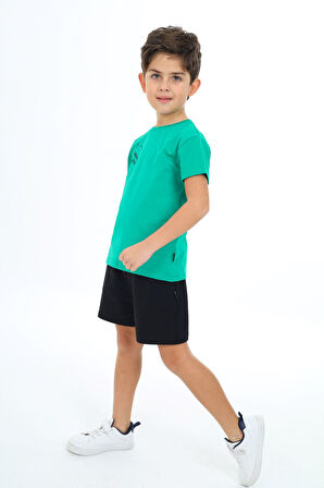 Toontoy Erkek Çocuk Baskılı Şortlu Takım