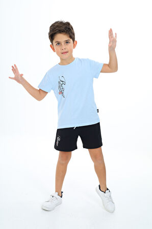 Toontoy Erkek Çocuk Baskılı Şortlu Takım