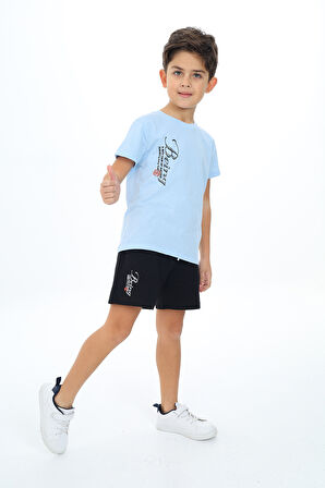 Toontoy Erkek Çocuk Baskılı Şortlu Takım