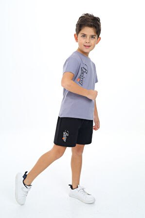 Toontoy Erkek Çocuk Baskılı Şortlu Takım