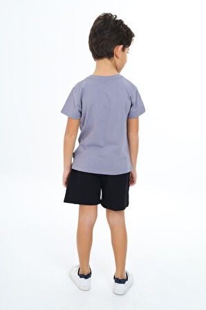 Toontoy Erkek Çocuk Baskılı Şortlu Takım