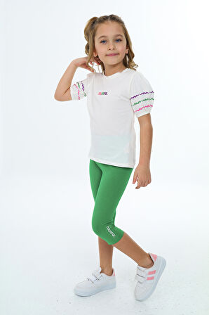 Toontoy Kız Çocuk Nakışlı Kaprili Takım