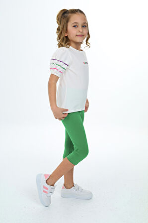 Toontoy Kız Çocuk Nakışlı Kaprili Takım