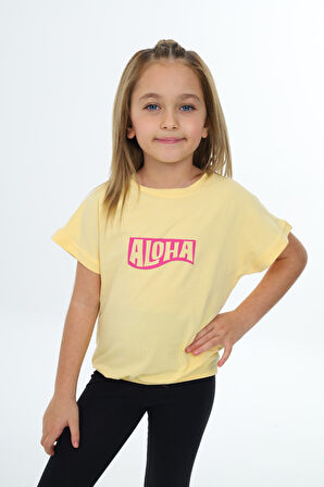 Toontoy Kız Çocuk Baskılı Tişört
