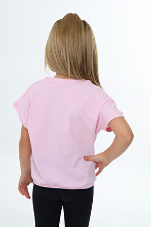 Toontoy Kız Çocuk Baskılı Tişört