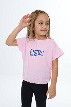 Toontoy Kız Çocuk Baskılı Tişört