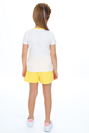 Toontoy Kız Çocuk Baskılı Şortlu Takım