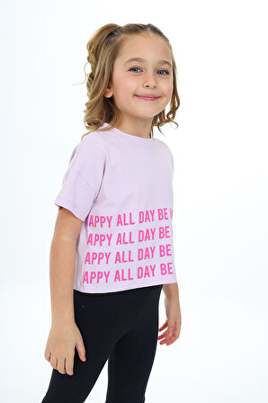 Toontoy Kız Çocuk Baskılı Tişört