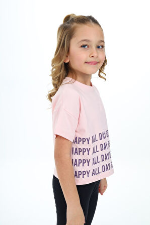 Toontoy Kız Çocuk Baskılı Tişört