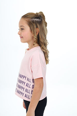 Toontoy Kız Çocuk Baskılı Tişört