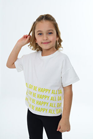 Toontoy Kız Çocuk Baskılı Tişört