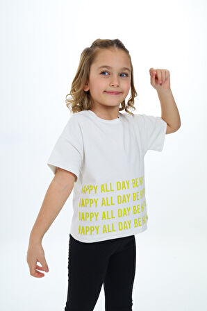 Toontoy Kız Çocuk Baskılı Tişört