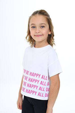 Toontoy Kız Çocuk Baskılı Tişört