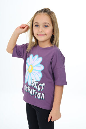 Toontoy Kız Çocuk Baskılı Tişört