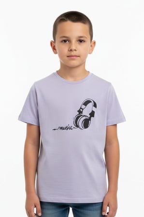 Toontoy Erkek Çocuk Bisiklet Yaka Kısa Kollu Baskılı Tişört 24400