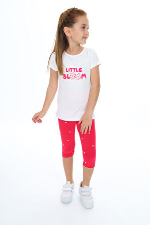 Toontoy Kız Çocuk Baskılı Kaprili Takım