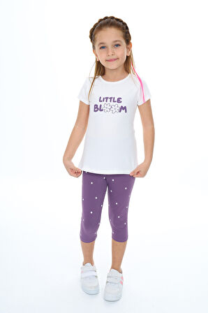 Toontoy Kız Çocuk Baskılı Kaprili Takım