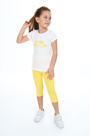 Toontoy Kız Çocuk Baskılı Kaprili Takım