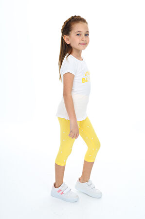 Toontoy Kız Çocuk Baskılı Kaprili Takım