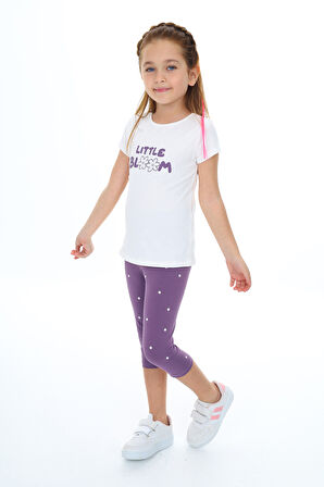 Toontoy Kız Çocuk Baskılı Kaprili Takım