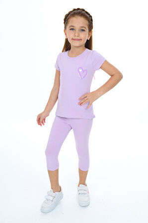 Toontoy Kız Çocuk Baskılı Kaprili Takım