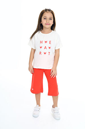 Toontoy Kız Çocuk Baskılı Kaprili Takım