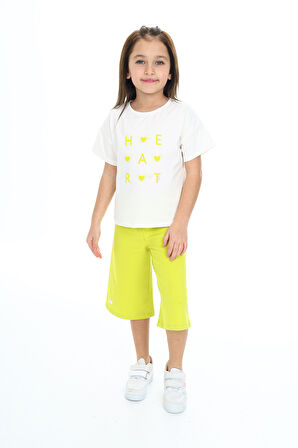 Toontoy Kız Çocuk Baskılı Kaprili Takım