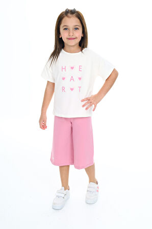 Toontoy Kız Çocuk Baskılı Kaprili Takım