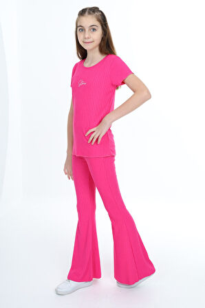 Toontoy Kız Çocuk Nakışlı Eşofman Takım