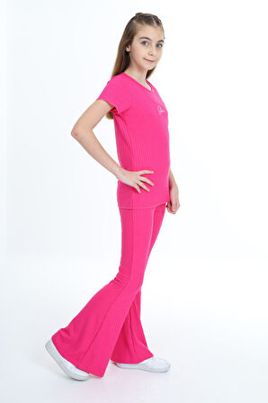 Toontoy Kız Çocuk Nakışlı Eşofman Takım