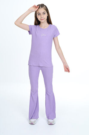 Toontoy Kız Çocuk Nakışlı Eşofman Takım