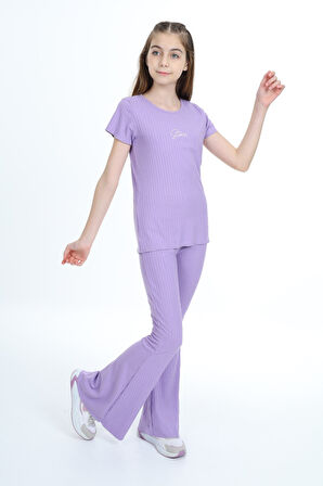 Toontoy Kız Çocuk Nakışlı Eşofman Takım