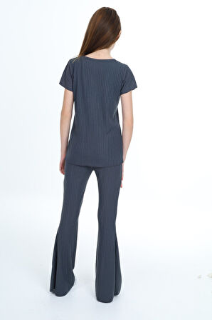 Toontoy Kız Çocuk Nakışlı Eşofman Takım