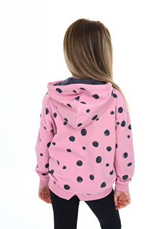 Toontoy Kız Çocuk Baskılı Hırka