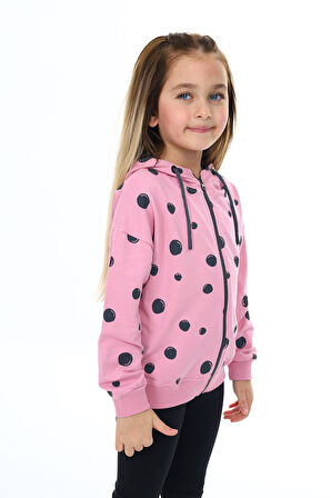 Toontoy Kız Çocuk Baskılı Hırka