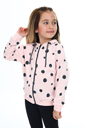 Toontoy Kız Çocuk Baskılı Hırka