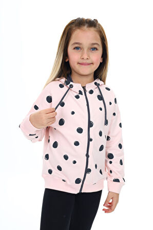 Toontoy Kız Çocuk Baskılı Hırka