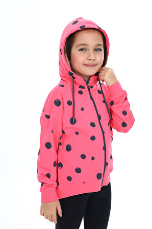 Toontoy Kız Çocuk Baskılı Hırka