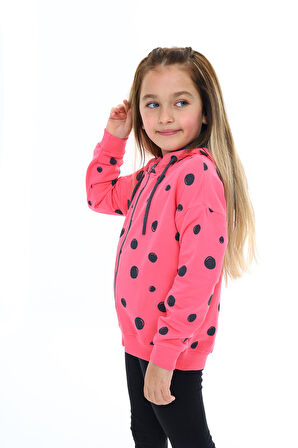 Toontoy Kız Çocuk Baskılı Hırka