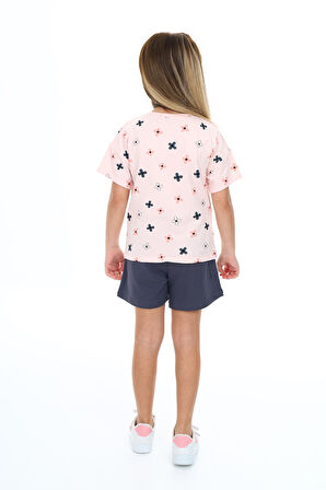 Toontoy Kız Çocuk Baskılı Şortlu Takım