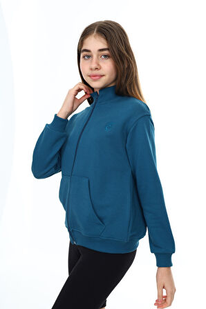 Toontoy Kız Çocuk Nakışlı Hırka