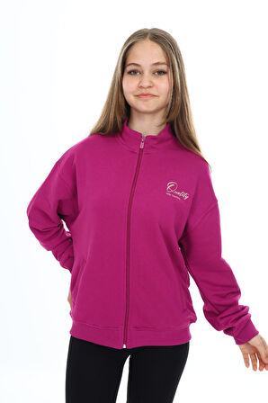 Toontoy Kız Çocuk Baskılı Hırka