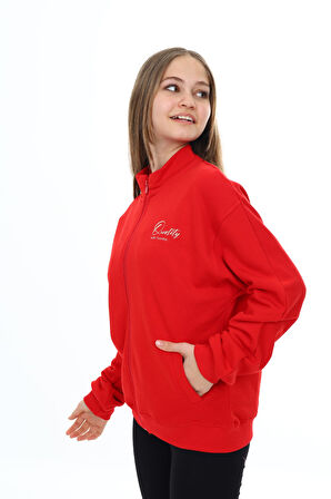 Toontoy Kız Çocuk Baskılı Hırka