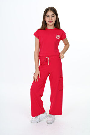 Toontoy Kız Çocuk Baskılı Eşofman Takım