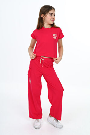 Toontoy Kız Çocuk Baskılı Eşofman Takım