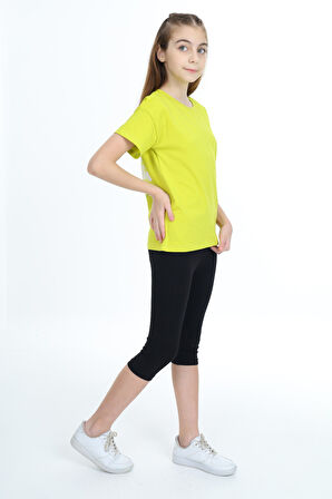 Toontoy Kız Çocuk Baskılı Taytlı Takım