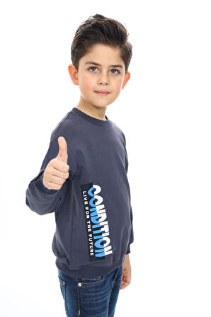 Toontoy Erkek Çocuk Baskılı Sweatshirt